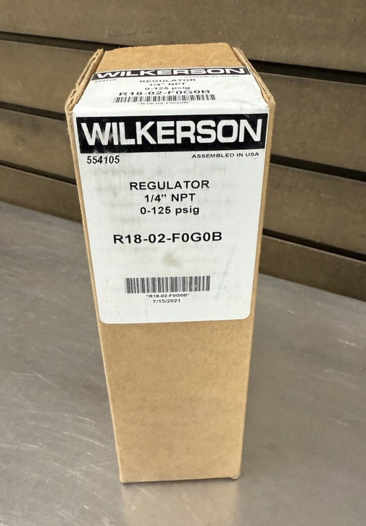 New WILKERSON R18-02-F0G0B Compressed Air Regulator - 1/4″ NPT , 0-125PSIG