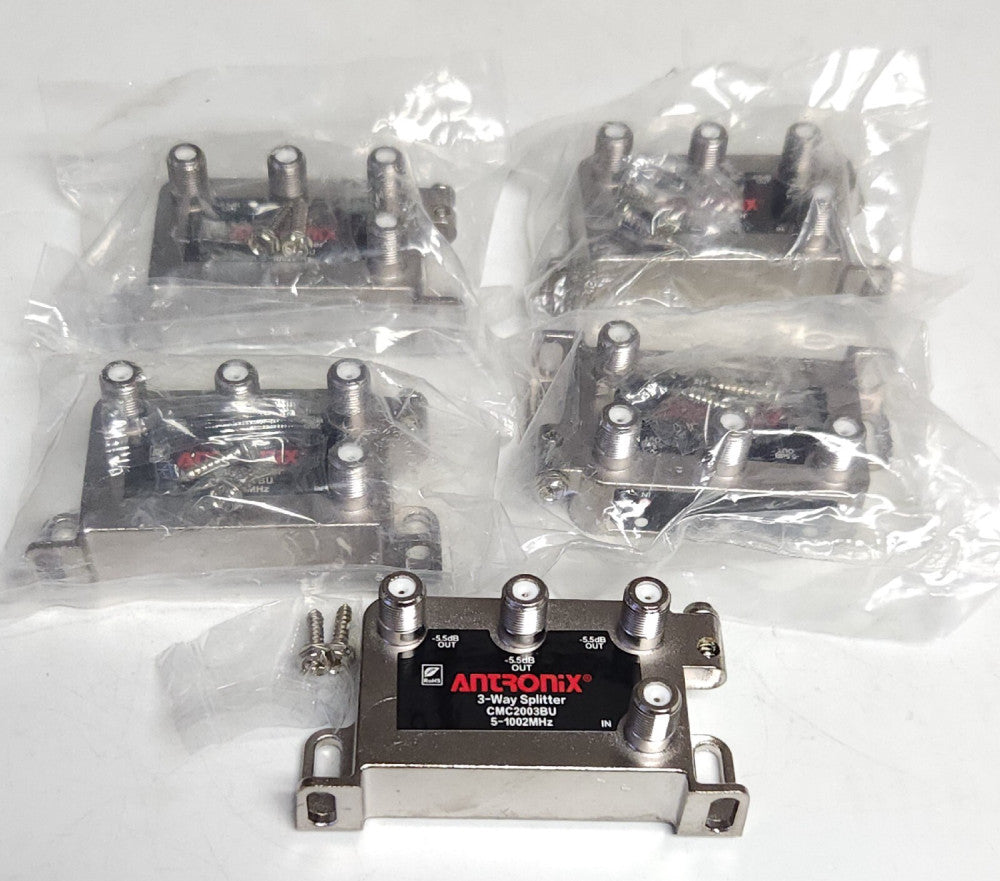 LOT OF 5 ANTRONIX CMC2003BU 3 Way Splitter 5-1002 MHZ
