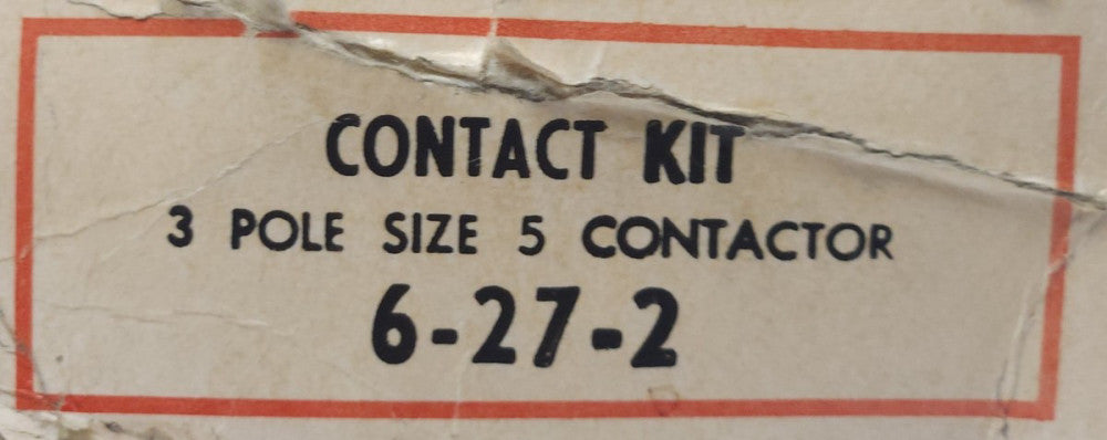 EATON CUTLER HAMMER 6-27-2 3 Pole Size 5 Citation Series Contact Kit 6 27 2