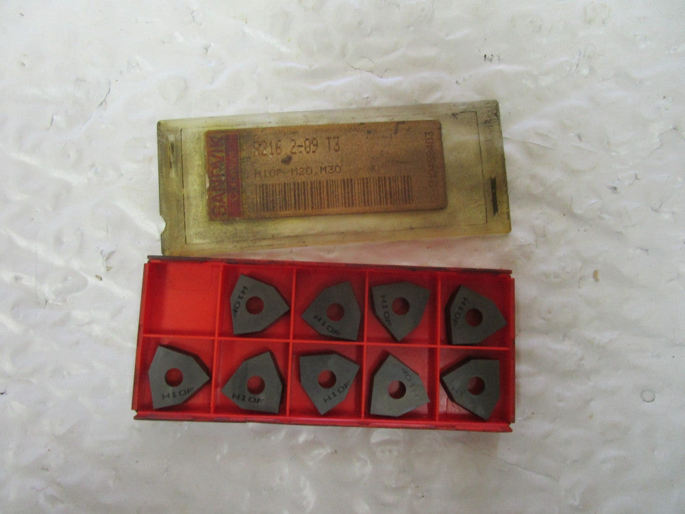Lot Of 9 Sandvik H10F Carbide Inserts R216.2-09 T3