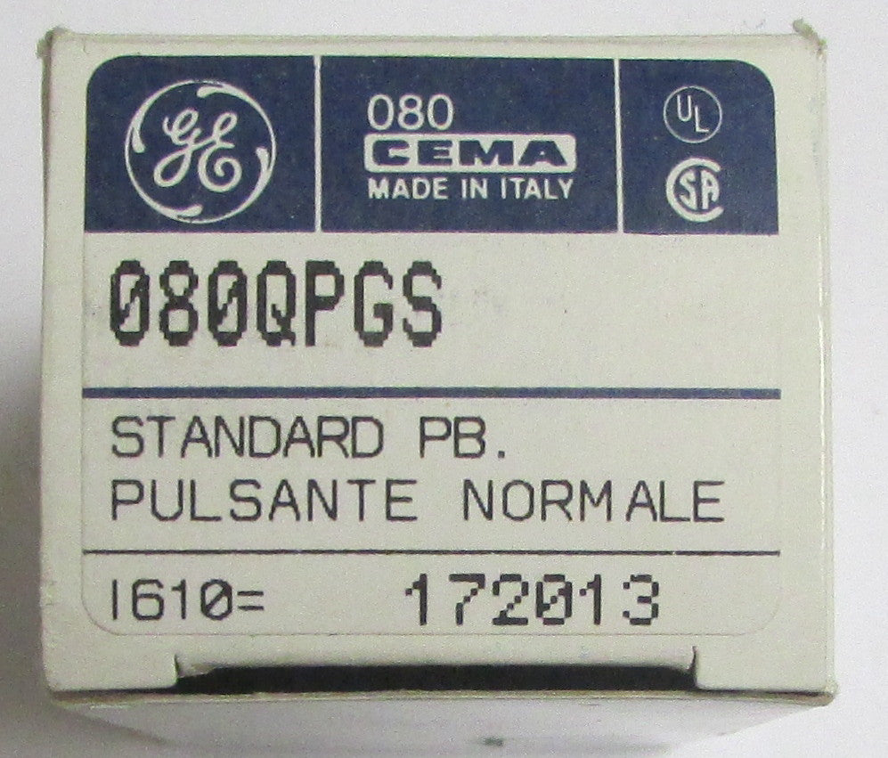 GE GENERAL ELECTRIC 080QPGS CEMA 080 Yellow Square Push Button 080 QPGS