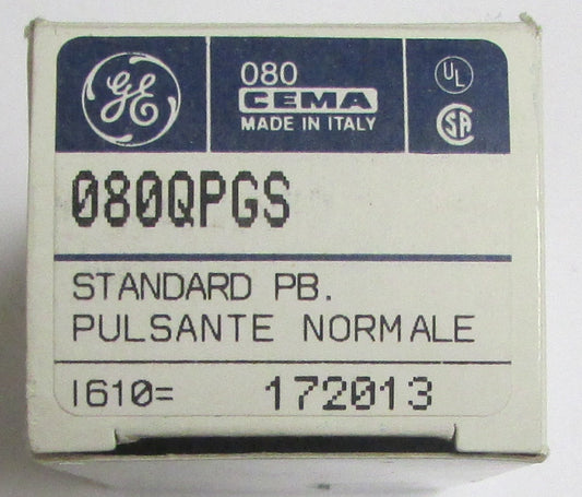 GE GENERAL ELECTRIC 080QPGS CEMA 080 Yellow Square Push Button 080 QPGS