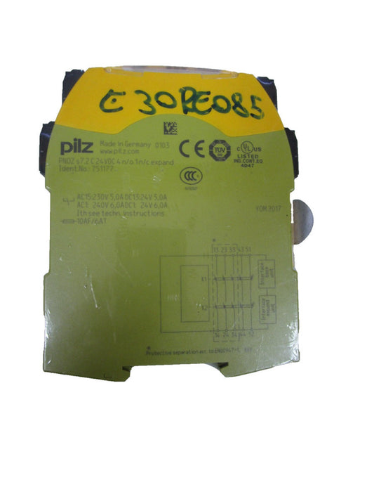 PILZ PNOZ-S7.2-C-24VDC-4N/O-1N/C-EXPAND Safety Relay 751177