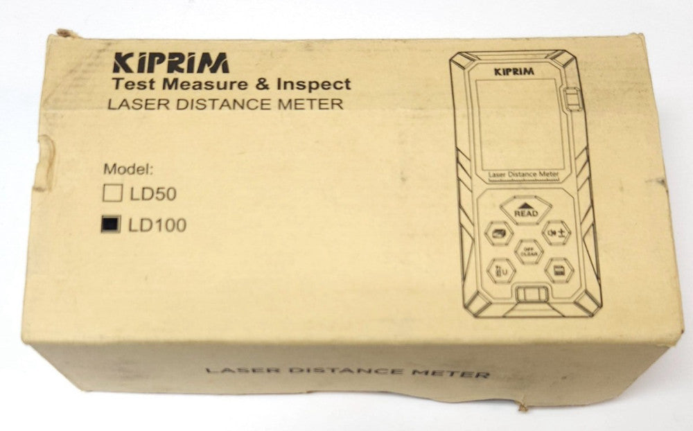 KIPRIM MODEL LD100 Test Measure & Inspect Laser Distance Meter with Level Range