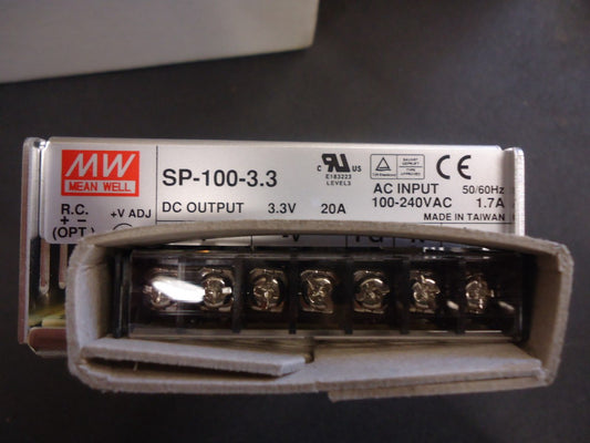 SP-100-3.3 MEANWELL 100W ENCLOSED SWITCHING SUPPLY BRAND NEW!