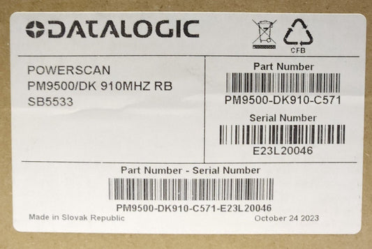 DATALOGIC PM9500 DK910 C571 Powerscan SB5533 Wireless Barcode Scanner 910MHZ RB