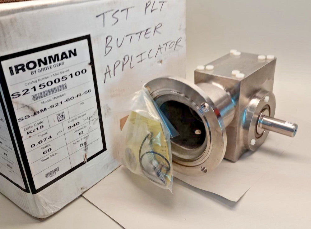 Grove Gear SS-BM-821-60-R-56 Ironman Gear box Stainless S215005100 Ratio 60:1