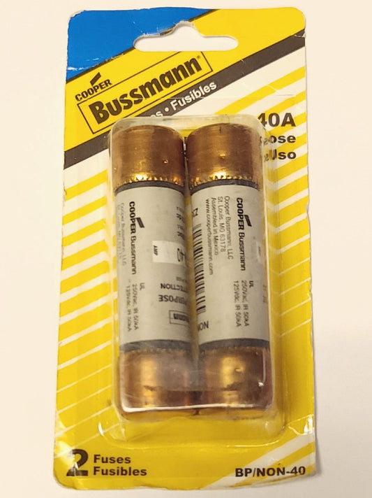 PACK OF 2 COOPER BUSSMANN BP NON 40 250 VAC 40 AMP Basic Protection Fuse NON-40