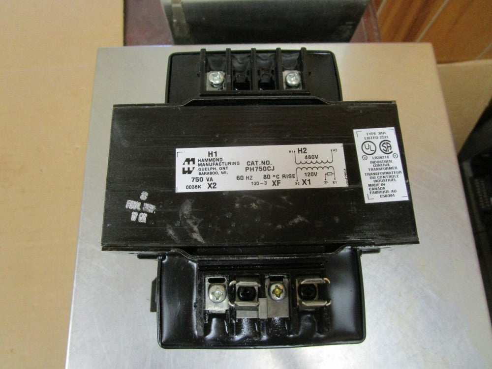 HAMMOND PH750CJ CONTROL TRANSFORMER 750VA 60Hz PRI 480V SEC 120V