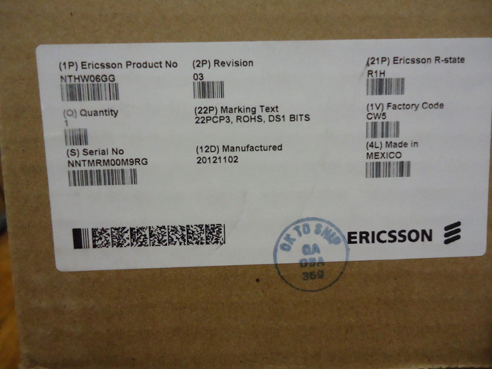 NTHW06GG ERICSSON CONTROL PROCESSOR MSS 9480 BRAND NEW!