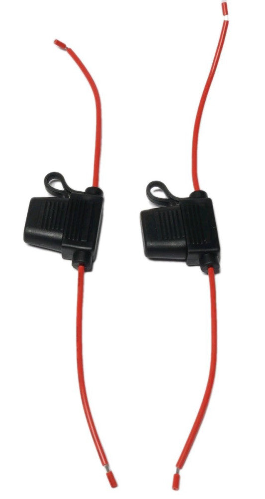 LOT OF 2 OPTIFUSE LPR 02B 18R Blade Type In Line 10 Amp Fuse Holder 18 AWG Red