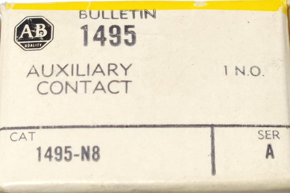 ALLEN BRADLEY 1495 N8 Auxiliary Contact Block 1 NO