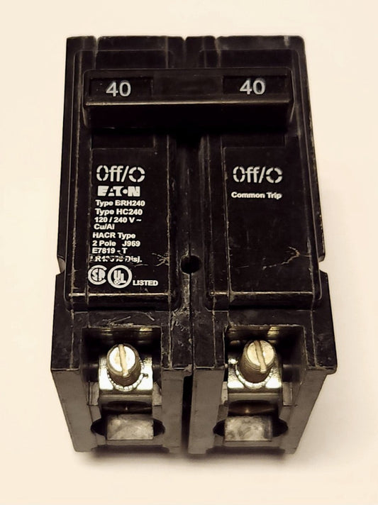 EATON CUTLER HAMMER BRH240 HC240 2 Pole 40 AMP Type BR Circuit Breaker