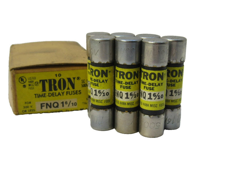 (NEW - Box 7) BUSSMANN FNQ1-6/10 , FNQ1-6/10 , 1-6/10 Amp TRON Time Delay Fuse