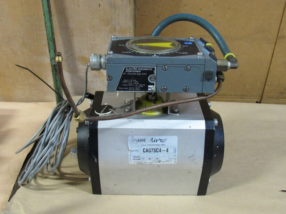 CRANE AIR ACTUATOR CA07SC4-4 W/ BLX POSITIONER EA1 - USED