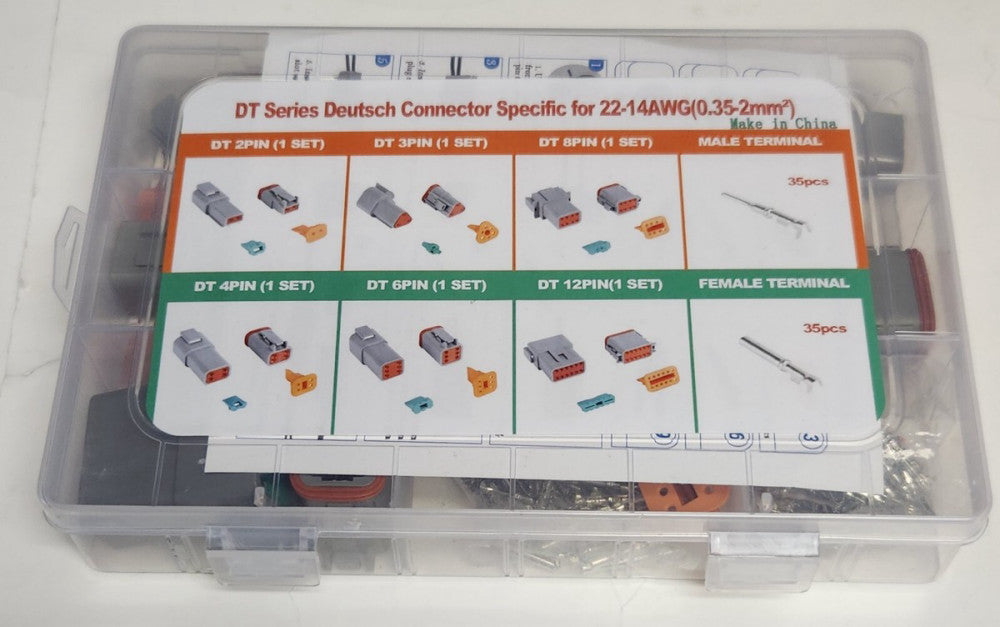 DT Series E TING 5 DEUTSCH Connector Kit 22-14 AWG .35-2mm Waterproof 2-8 PIN