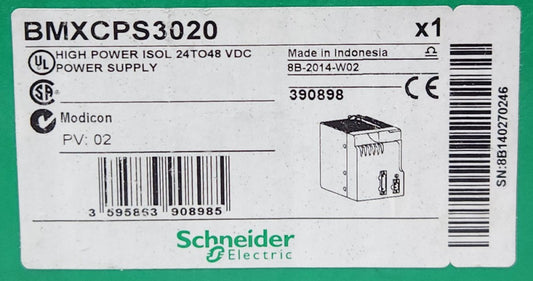 SCHNEIDER ELECTRIC MODICON BMXCPS3020 High Power Isolated Power Supply 24-48 VDC