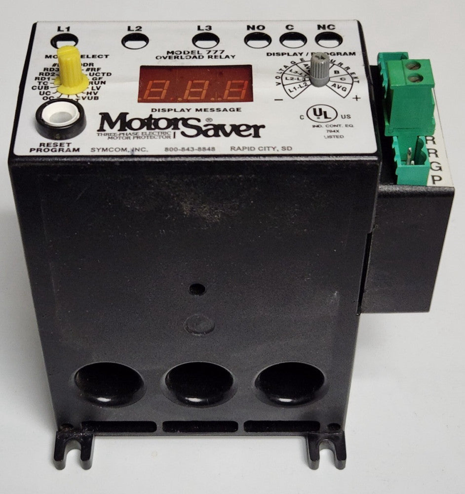 MOTOR SAVER Model 777 Motor Protector Overload Relay 208-480 VAC