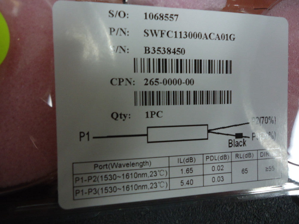 SWFC113000ACA01G Oplink Single Window Single Mode Wideband Fiber Coup Brand New!