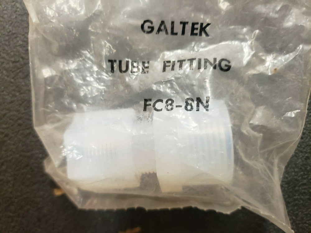 NEW, OPEN BOX, GALTEK, FC8-8N, Integral Ferrule Straight Adapter, 1/2" Integral