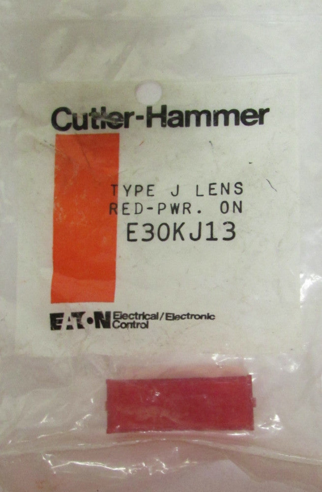 CUTLER HAMMER E30KJ13 E30 Type J Red POWER ON Lens E30 KJ13