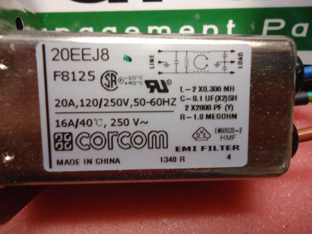 6609007-6 Corcom AC Pwr Modules-20EEJ8 - 20A IEC0WIRE LEAD FLANGE MNT Brand NEW!
