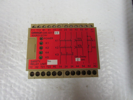 Omron Safety Relay Unit G9S-321-T01 24Vdc