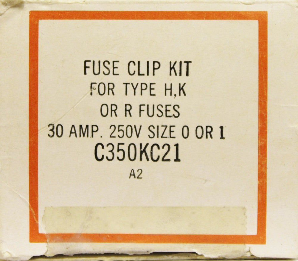 CUTLER HAMMER Type H, K or R Fuse Clip Kit 30 Amp C350KC21