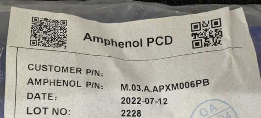 New, Amphenol, APXM006PB, HEAVY DUTY POWER CONNECTORS 6 PIN POLAR B