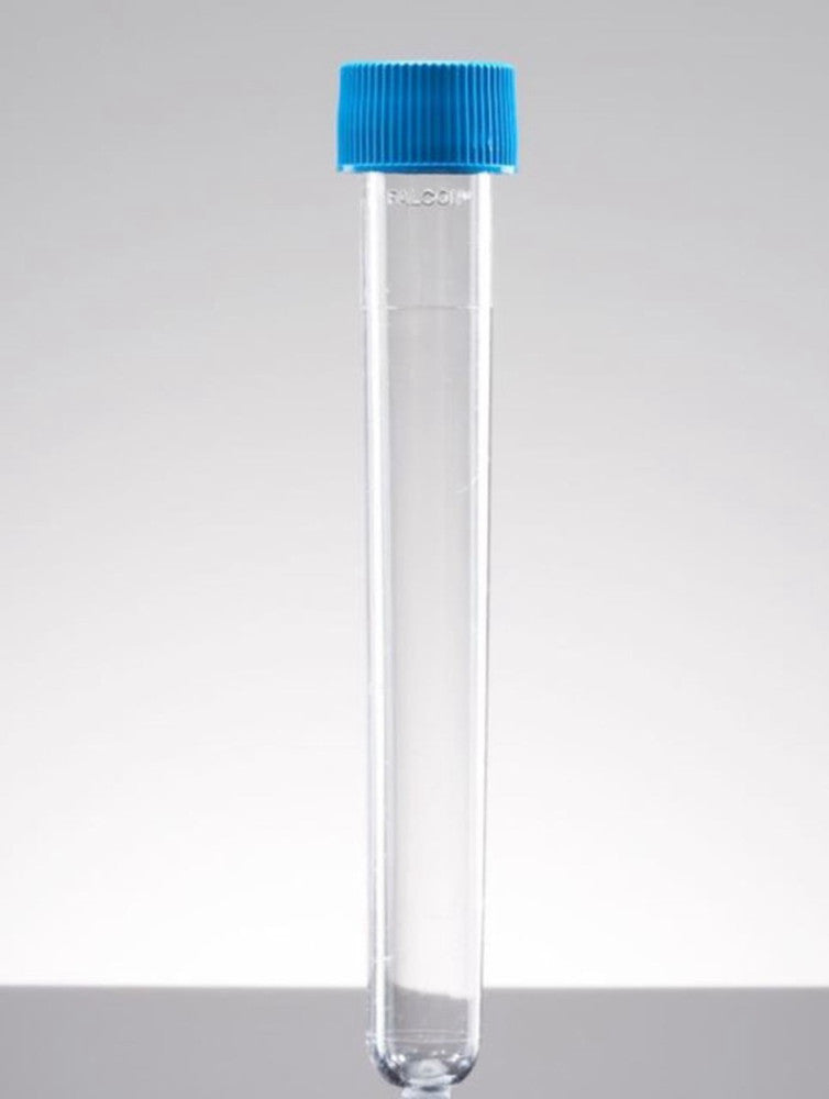 FALCON 352027 8mL Round Bottom Polystyrene SterileTest Tube with Blue Cap 1000