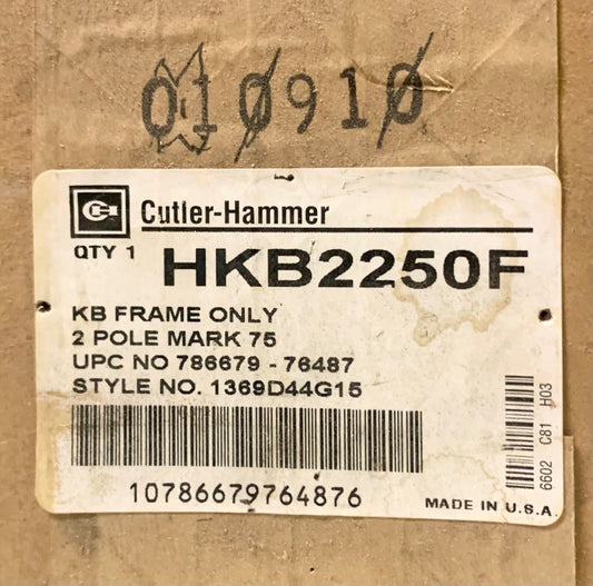 CUTLER HAMMER WESTINGHOUSE HKB2250F 2 Pole 250 AMP Type HKB Circuit Breaker 