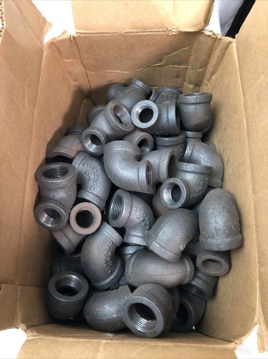 Set of 68 pc Black Malleable Pipe Reducer Reducers Stockham Angled 