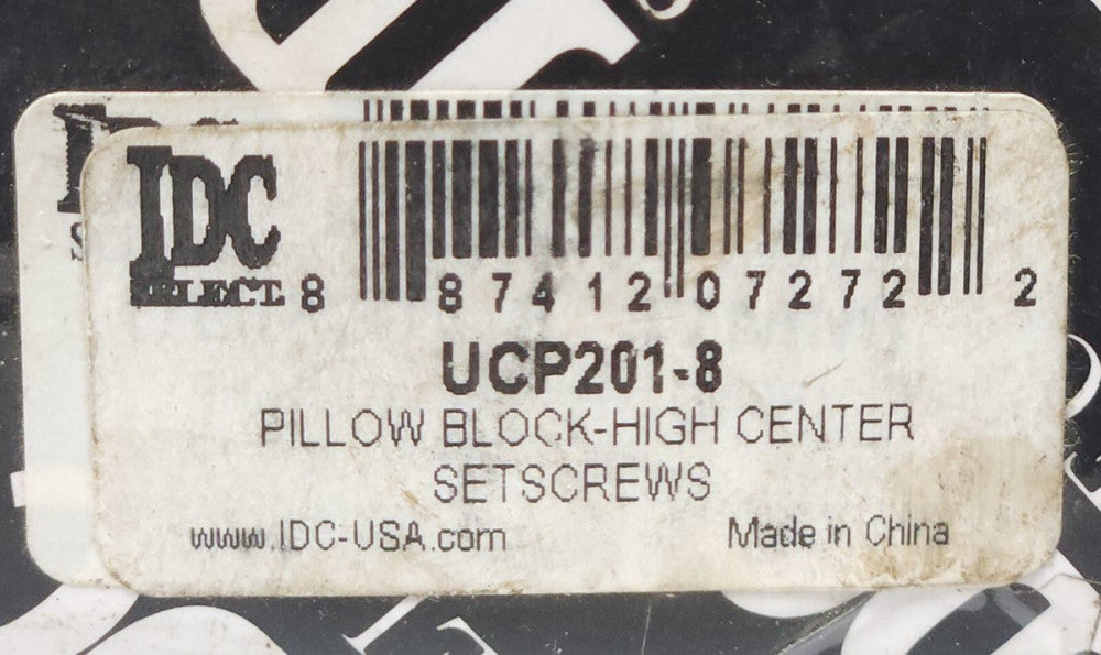 IDC SELECT UCP201 8 Pillow Block Bearing High Center 1/2" BORE UCP201-8