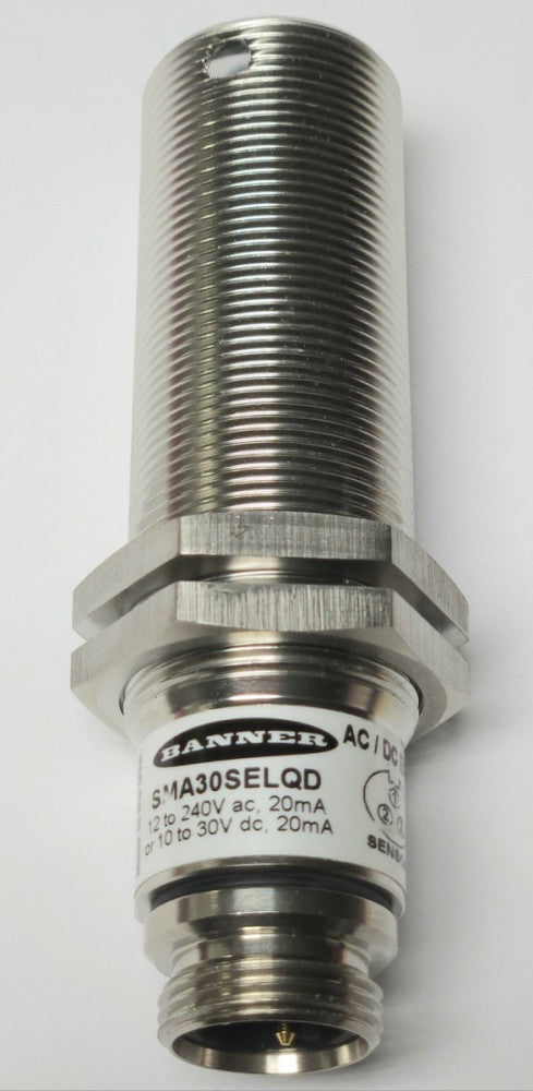 BANNER SMA30SELQD Type QD 120-240 VAC 10-30 VDC Auxiliary Sensor AC/DC Emitter