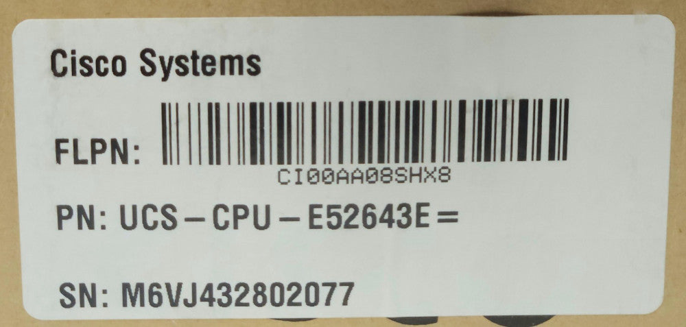 CISCO UCS CPU E52643E INTEL XEON E7 V2 Series CPU Module 3.40 GHZ E5-2643 V4 135