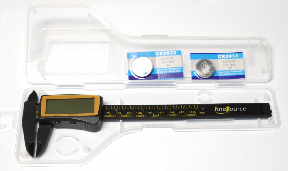 FINE SOURCE X004GDJGCL Digital Caliper Micrometer Measuring Instrument Tool 6" 1