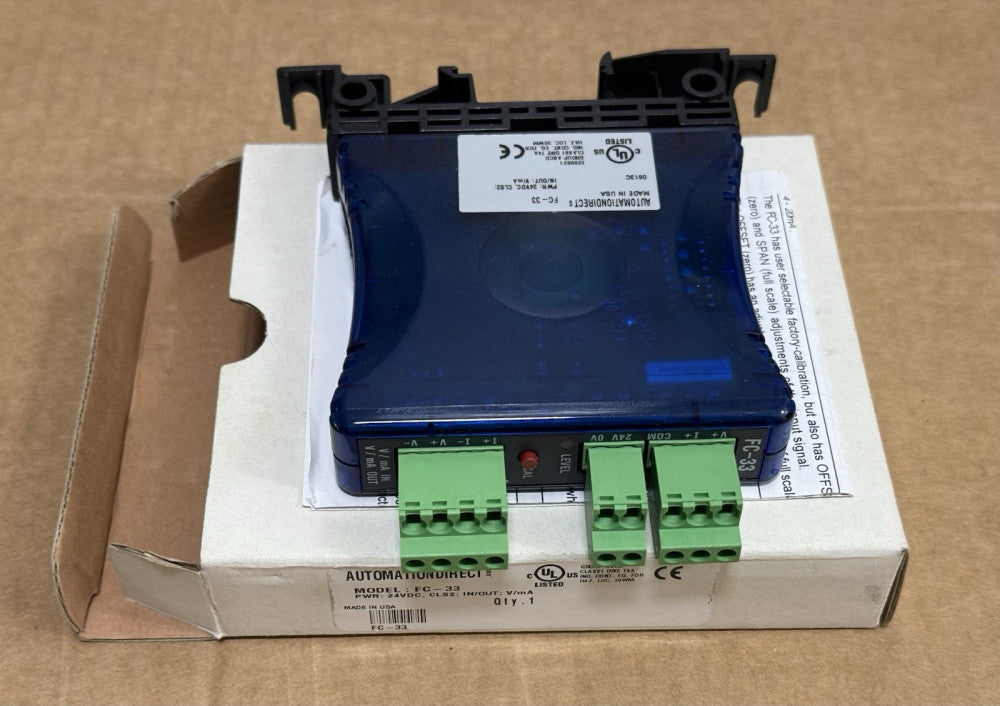 Automation Direct FC-33 Signal Conditioner 24VDC CLS2 In/Out V/mA - New