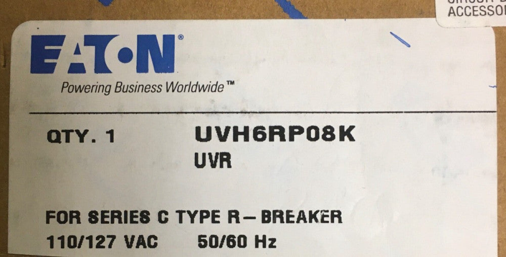 EATON CUTLER HAMMER UVH6RP08K 110 127 VAC UVR Undervoltage Release 1495D39G55 