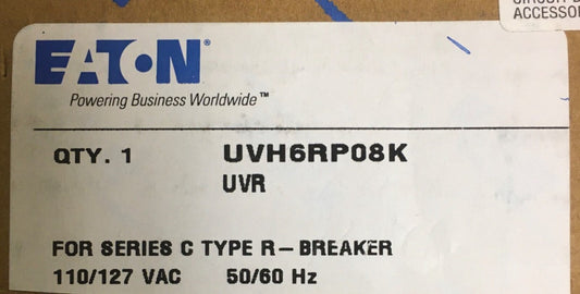 EATON CUTLER HAMMER UVH6RP08K 110 127 VAC UVR Undervoltage Release 1495D39G55 