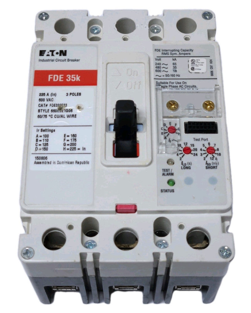 EATON FDE322533 Type FDE 100-225 AMP Electronic LS Circuit Breaker