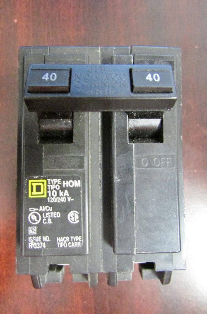 SQUARE D H0M240 Circuit Breaker 2 Pole 40 AMP 