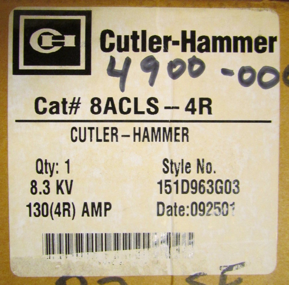 CUTLER HAMMER 8ACLS 4R 8.3 KV 130 (4R) Amp Fuse 151D963G03