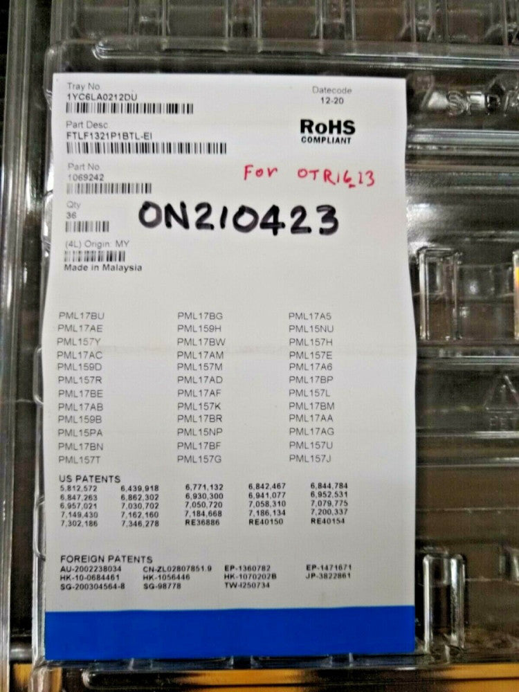 New, Finisar, FTLF1321P1BTL-EI, TXRX OPT SFP 2 GB/S 1310NM