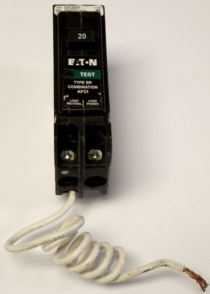 EATON BRACAF120 Single Pole 20 AMP Type BR AFCI Arc Fault Circuit Breaker