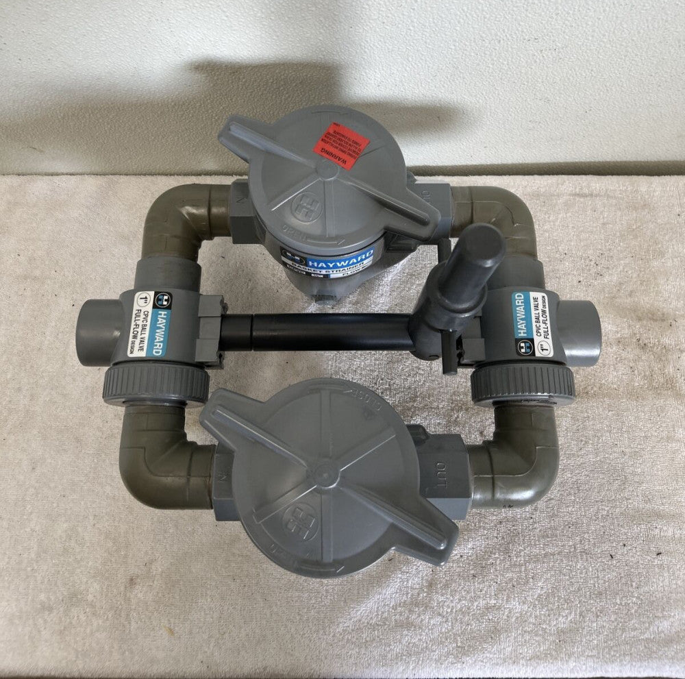 Hayward Basket Strainer CPVC 1/2” with 1" Ball Valves