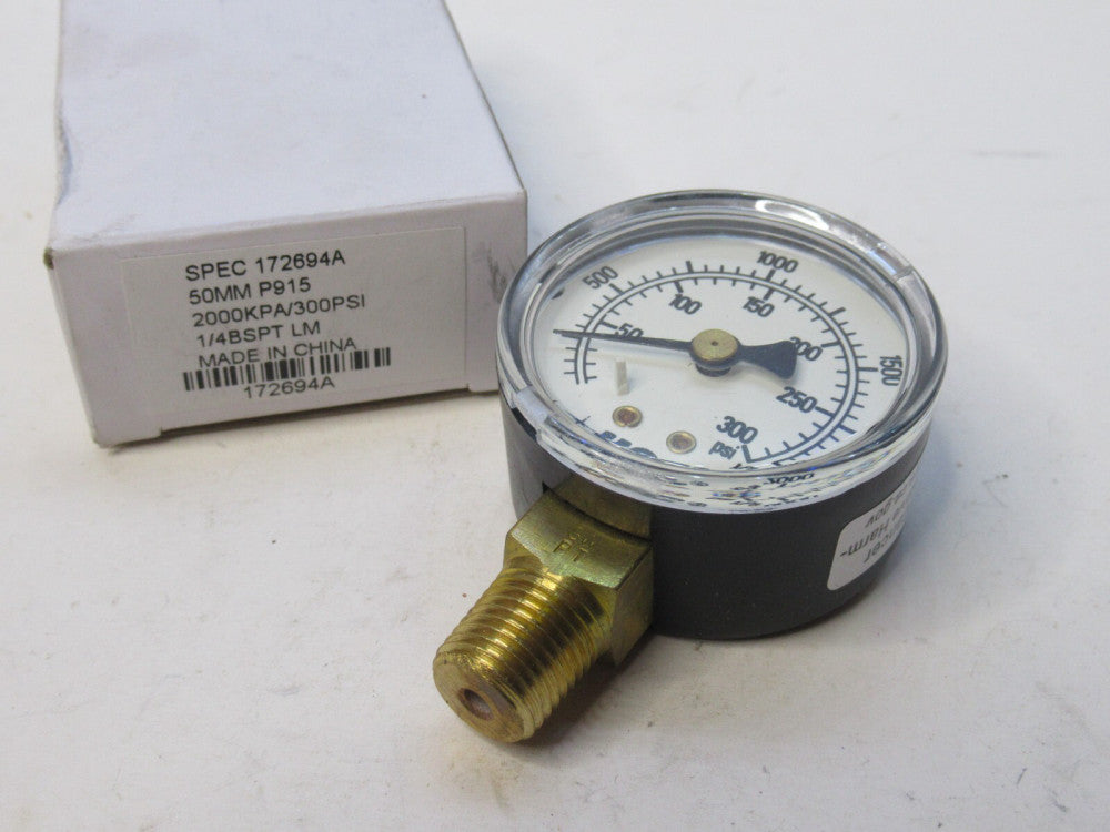 (NEW) USG 172694A 50mm P915 2000Kpa / 300psi 1/4" Gauge