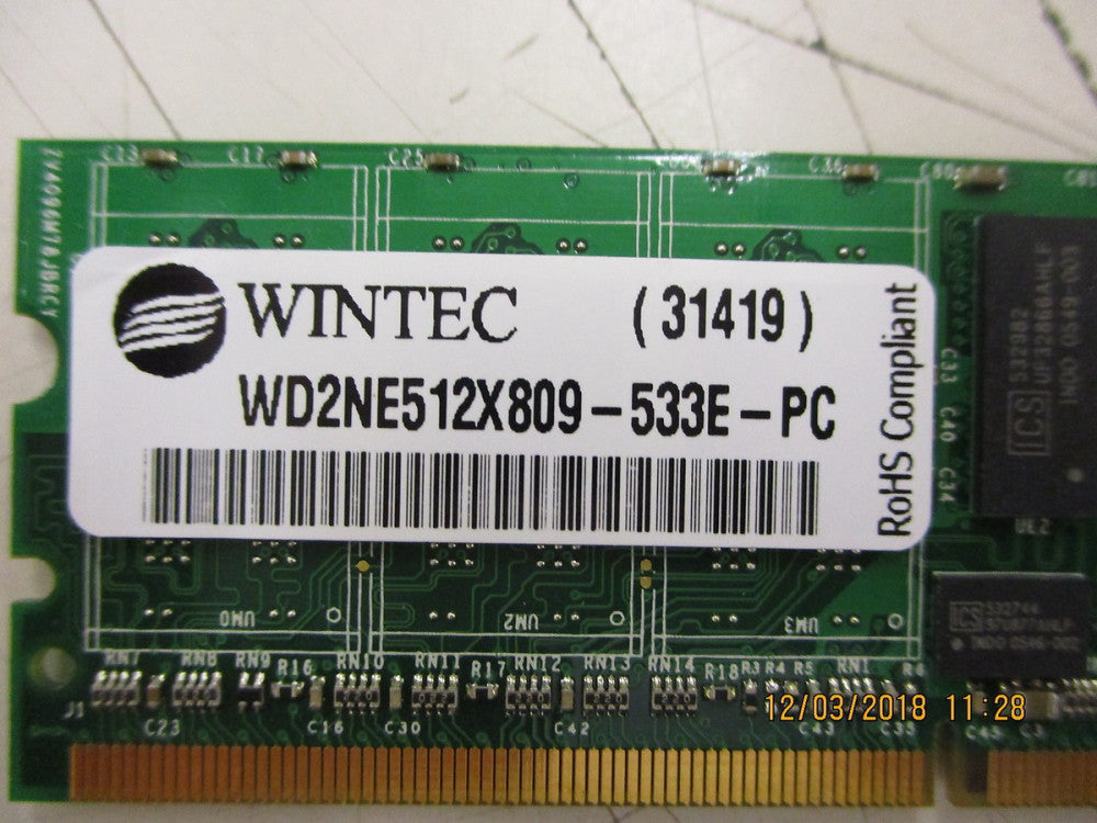 WD2NE512X809533EPC Wintec Memory Mod; DDR-2 533-1GB BRAND NEW!