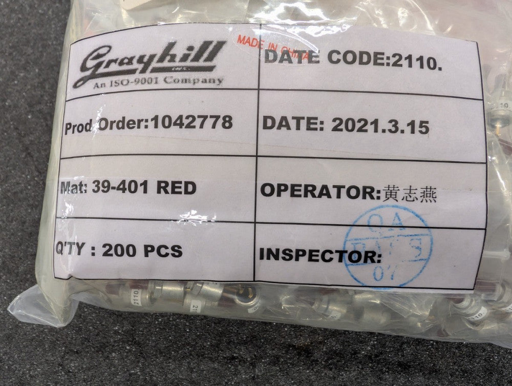 New, Grayhill, 39-401 RED, SWITCH PUSH SPST-NO 0.15A 28V - Lot of 5pcs
