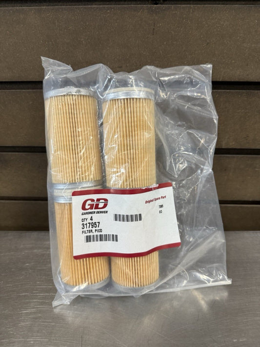 Pack of 4 - Gardner Denver 317957 Filter - New