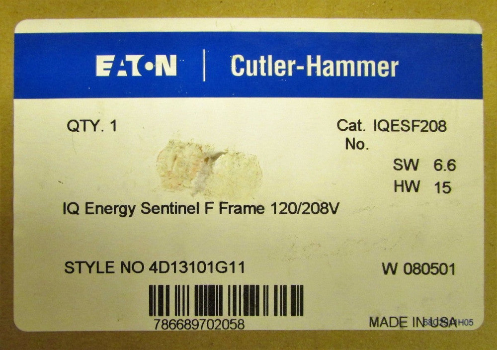 EATON CUTLER HAMMER IQESF208 F Frame IQ Energy Sentinel 120/208V 4D13101G11